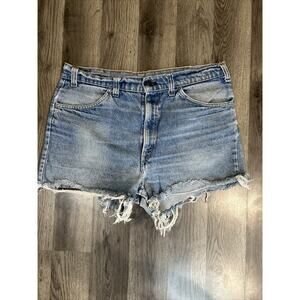 orange label. Levi Strauss cut off jean shorts Waist size 36 Womens